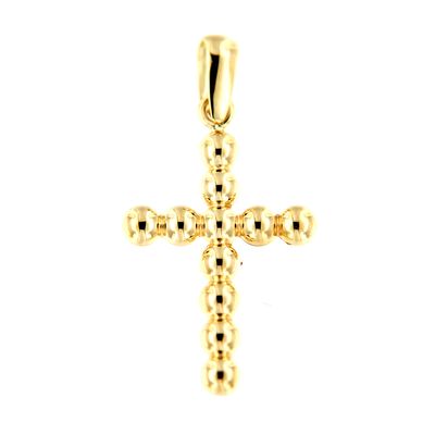 Cruz oro 25mm Bolitas (Oro 9K)