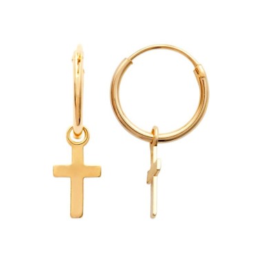 Aros con cruz (Oro 9K)