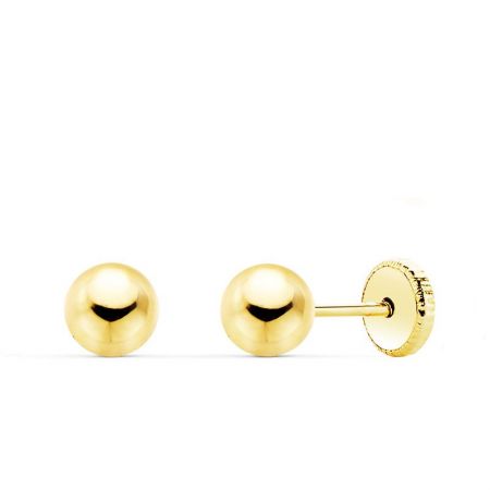 Par de pendientes Bola 5mm (Oro 9 K)