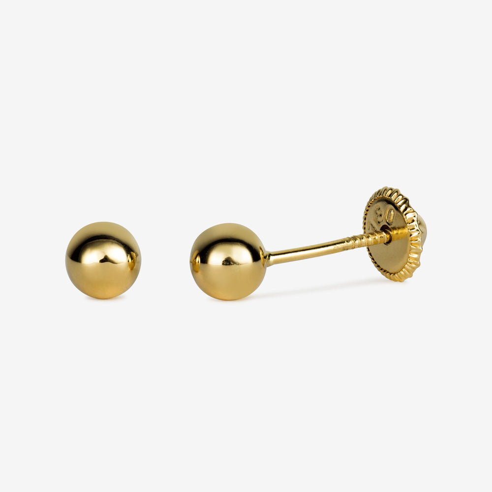 Par de Pendientes Bola 5mm (Oro 18K)