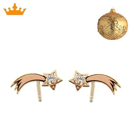 Par de Pendientes Estrella Fugaz (Oro 18k)