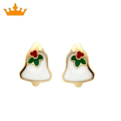 Pendientes oro Campanita de Navidad (Oro 18K)