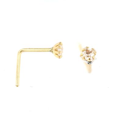 Piercing Nariz carré Zrcn 2x2 (Oro 9K)