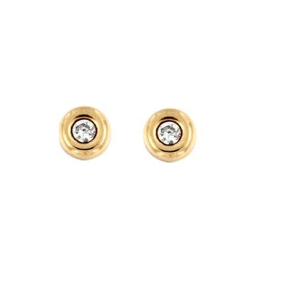 Par de Pendientes Donut 3mm (Oro 18K)