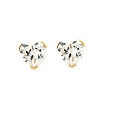 Par de Pendientes Garra Corazón 5x5 (Oro 9K)