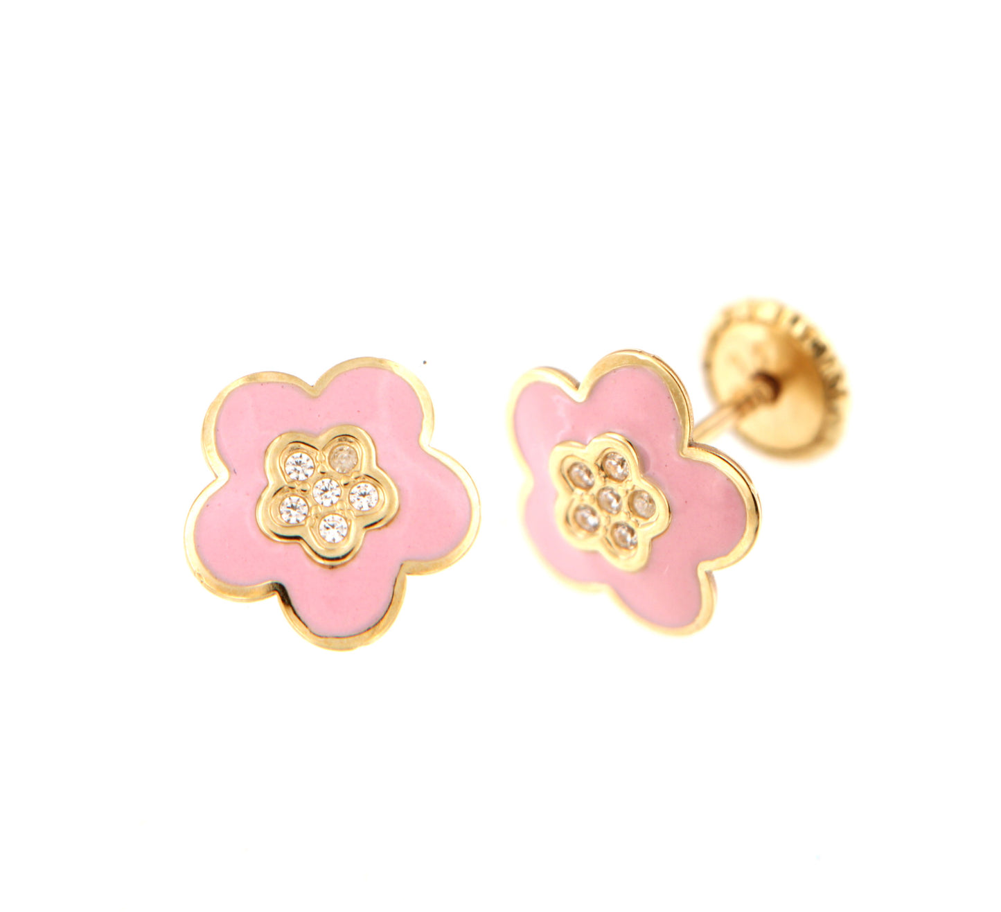 Par de Pendientes Rose Daisy (Oro 9K)