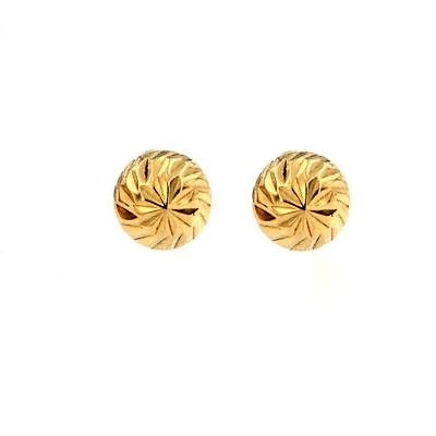 Par de Pendientes Bola Tallada 4 mm (Oro 18K)