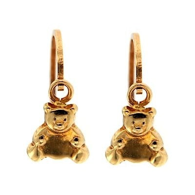Par de Pendientes Dormilonas Ositos I (Oro 9K)