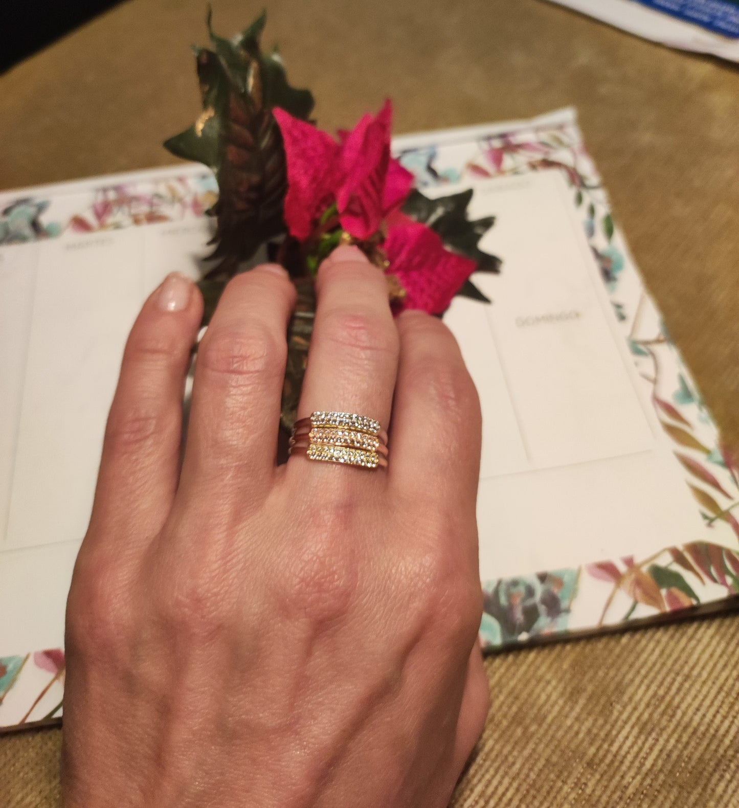 Anillo alianza oro triple tricolor (Oro 9K)
