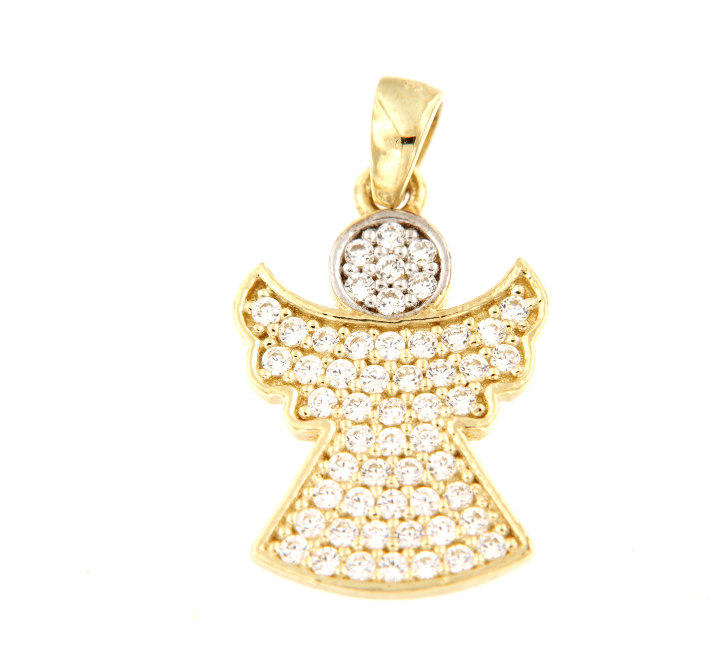 Colgante Angel multipiedra (Oro 9K)