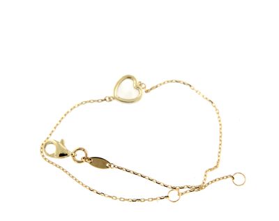 Pulsera oro Corazón Nácar (Oro 9K)
