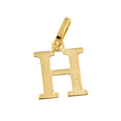 Colgante Inicial oro pequeña lisa (Oro 18k)