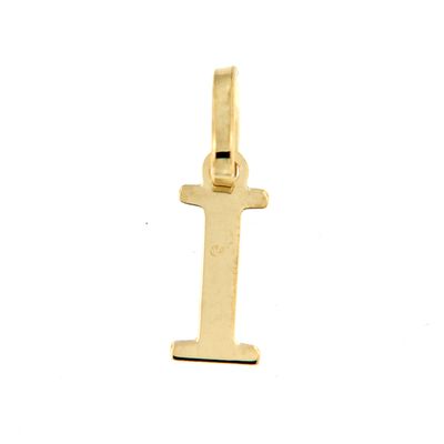 Colgante Inicial oro pequeña lisa (Oro 18k)