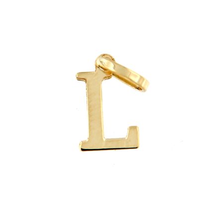 Colgante Inicial oro pequeña lisa (Oro 18k)
