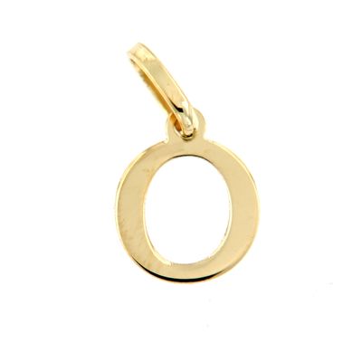 Colgante Inicial oro pequeña lisa (Oro 18k)