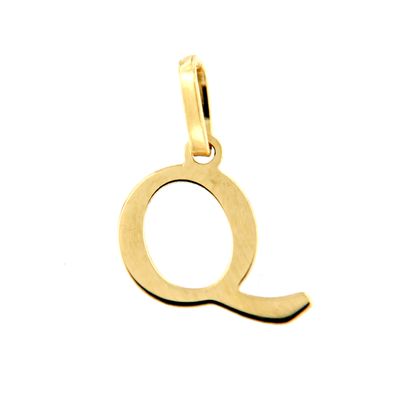 Colgante Inicial oro pequeña lisa (Oro 18k)