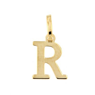 Colgante Inicial oro pequeña lisa (Oro 18k)