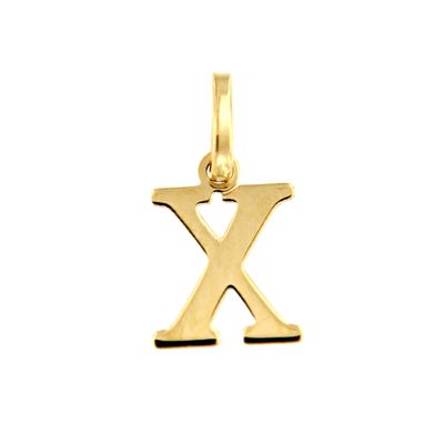 Colgante Inicial oro pequeña lisa (Oro 18k)