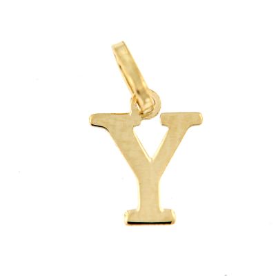 Colgante Inicial oro pequeña lisa (Oro 18k)