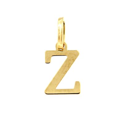 Colgante Inicial oro pequeña lisa (Oro 18k)