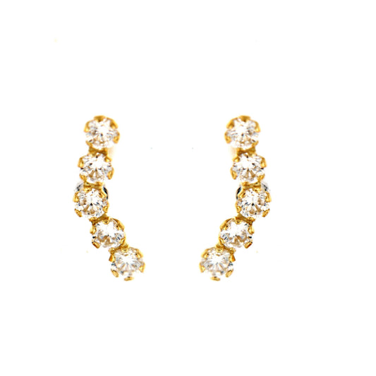 Par de Pendientes Mini trepador (Oro 9K)