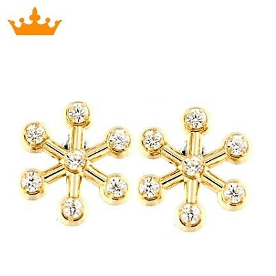 Par de Pendientes Estrella de Nieve II (Oro 18K)