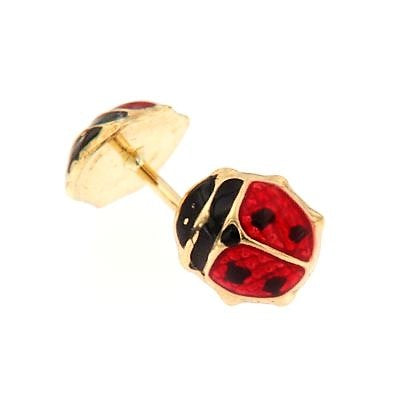 Par de Pendientes Mariquita / Lady Bug (Oro 9K)