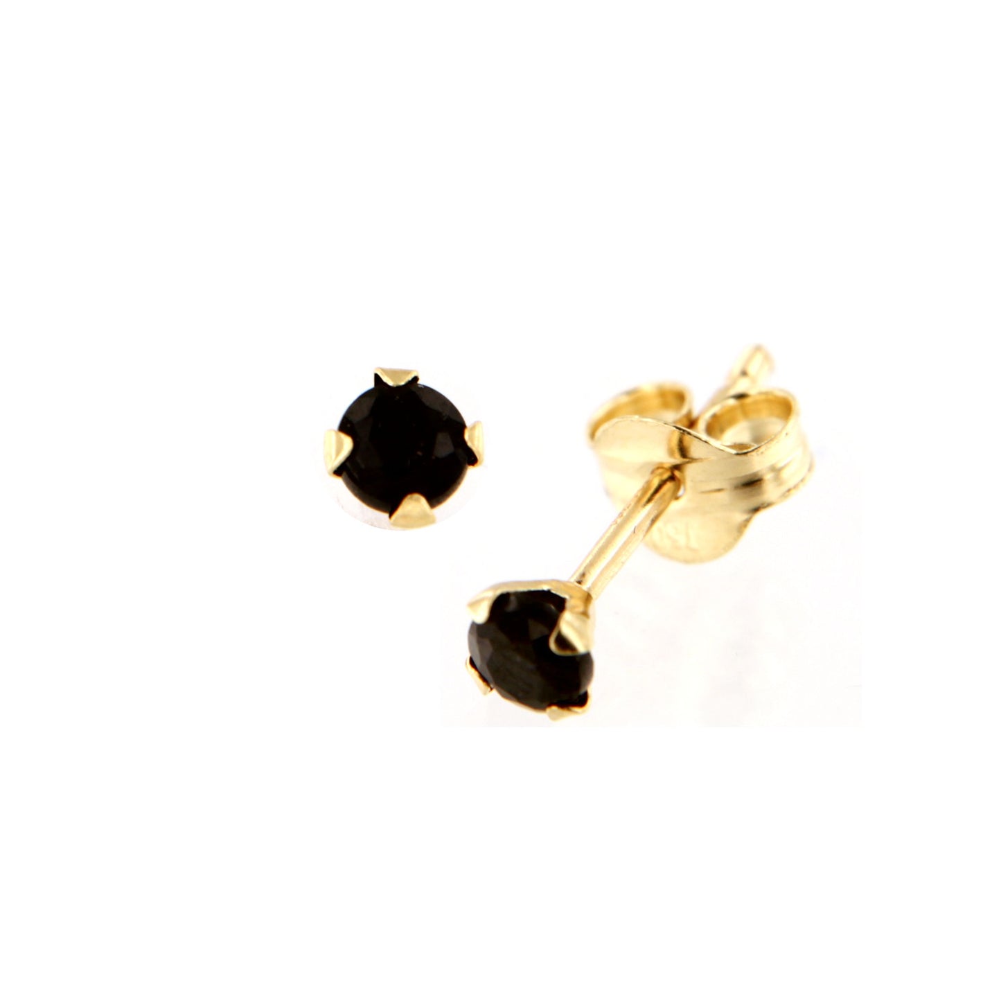 Par de Pendientes Garra Zafiro 3 mm (Oro 18K)