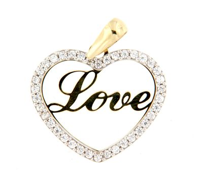 Colgante Corazón LOVE (Oro 18K)