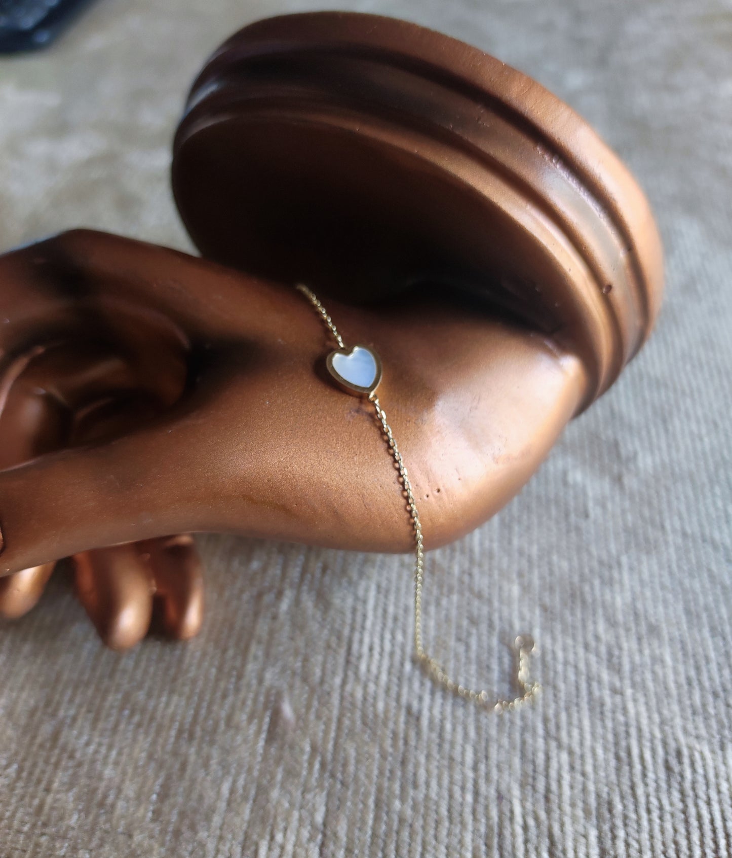 Pulsera oro Corazón Nácar (Oro 9K)