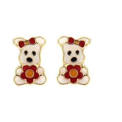 Par de Pendientes Lupita floral (Oro 9K)