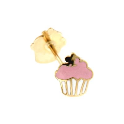 Par de Pendientes Rose Sweet Cupcake (Oro 9K)