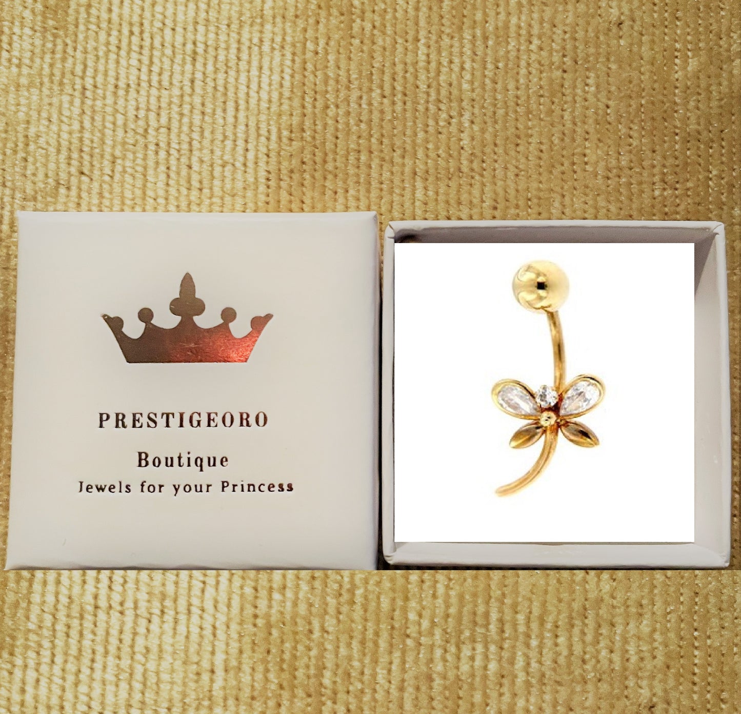 Piercing Ombligo Libélula (Oro 9K)