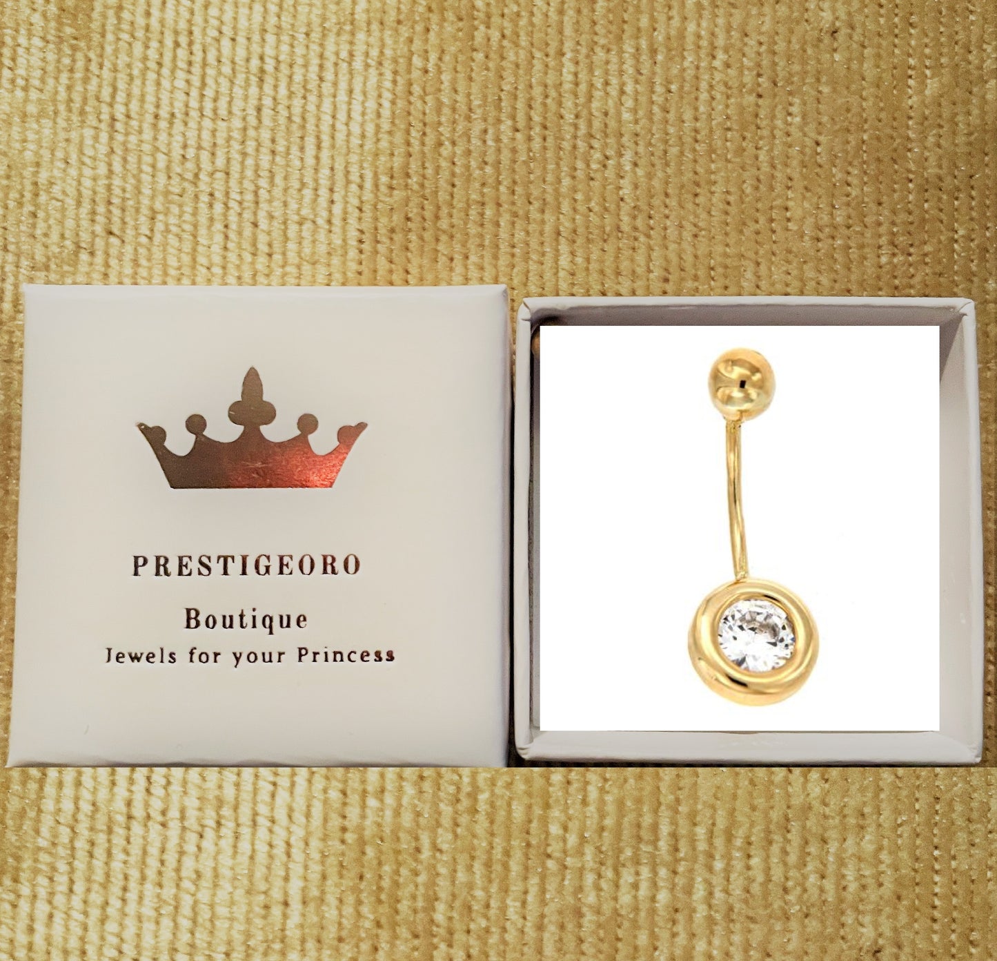 Piercing Ombligo Donut 6 mm (Oro 9K)