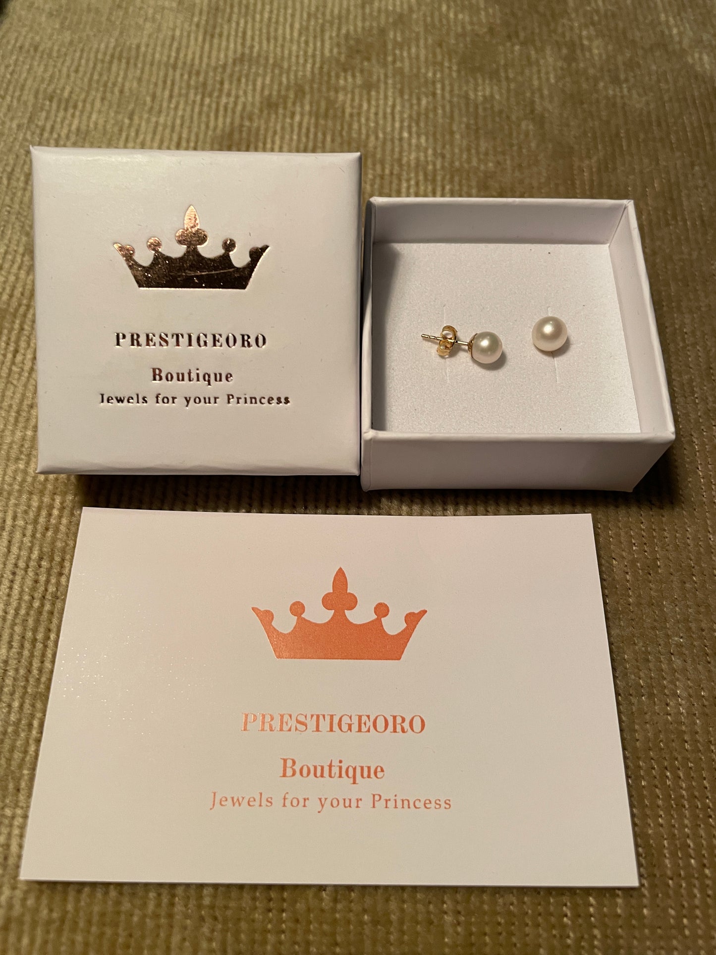 Pendientes oro Perla 5mm (Oro 18K)