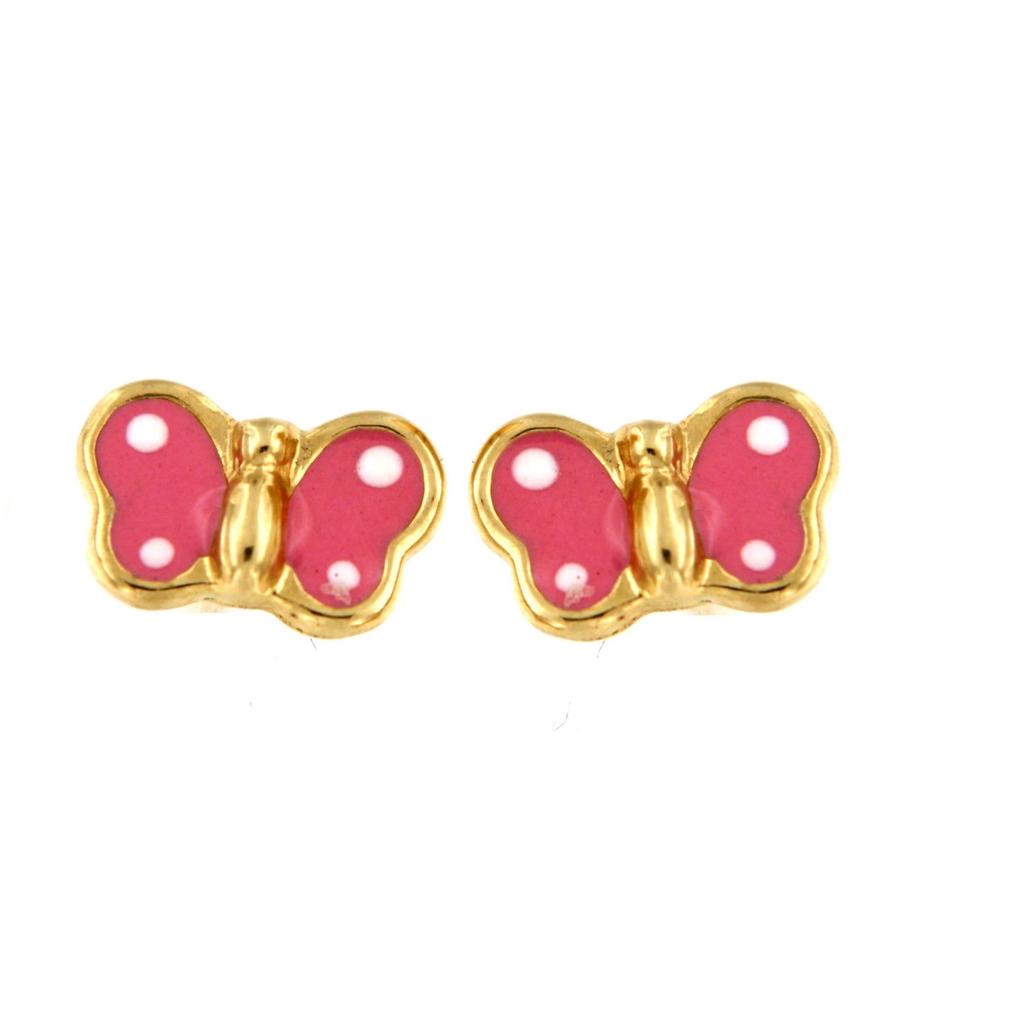 Par de Pendientes Mariposa puntos (Oro 9K)