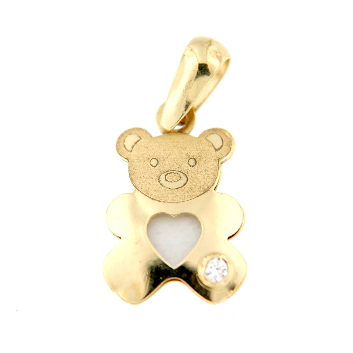 Colgante Osito barriguita Nácar (Oro 9K)
