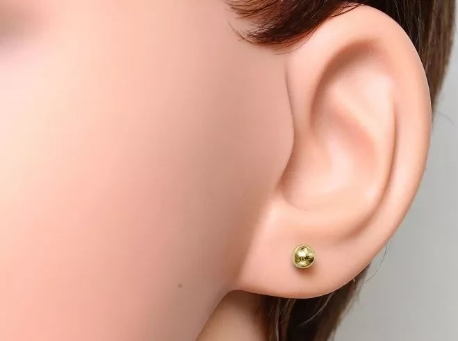 Par de Pendientes Bola 4 mm (Oro 18K)