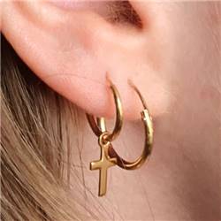 Aros con cruz (Oro 9K)