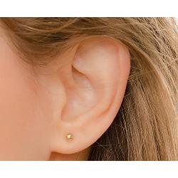 Par de Pendientes Bola 3 mm (Oro 18K)