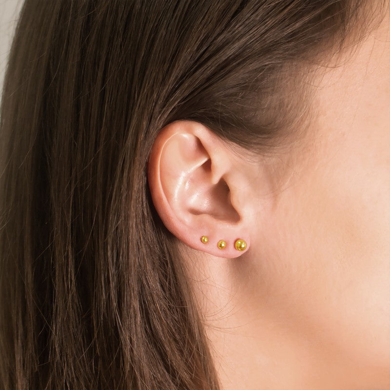 Par de Pendientes Bola 5mm (Oro 18K)