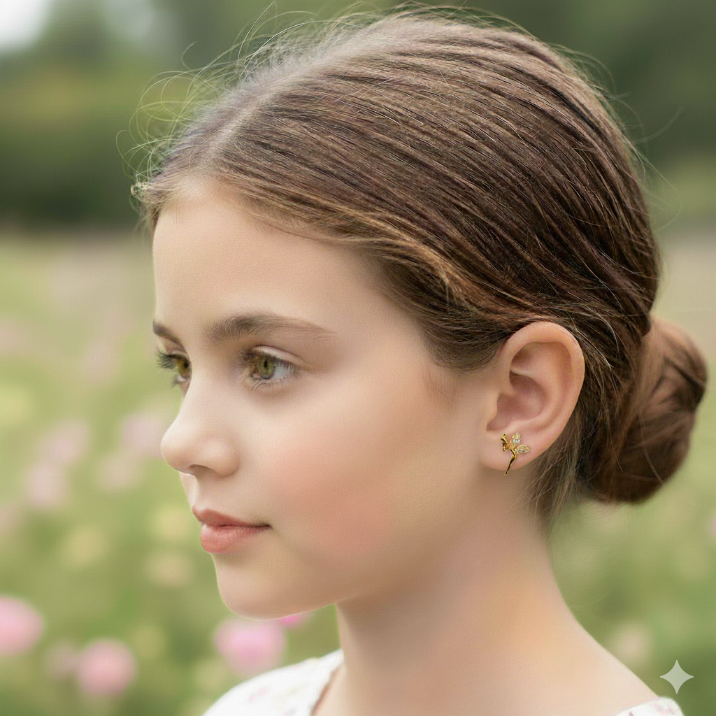 Pendientes oro  hadas (Oro 18K)