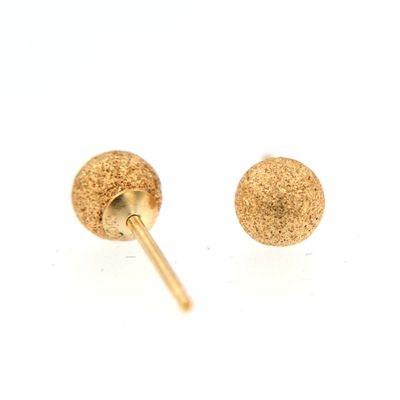 Par de Pendientes Bola Láser 4 mm (Oro 9K)