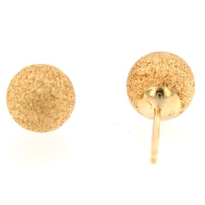 Pendientes Oro Bola Laser 6 mm