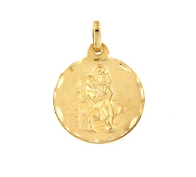Medalla San Cristóbal 18mm ( 9K)