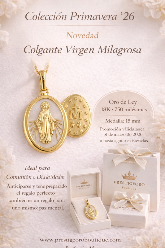 Medalla Oro Virgen Milagrosa peq. (Oro 18K)