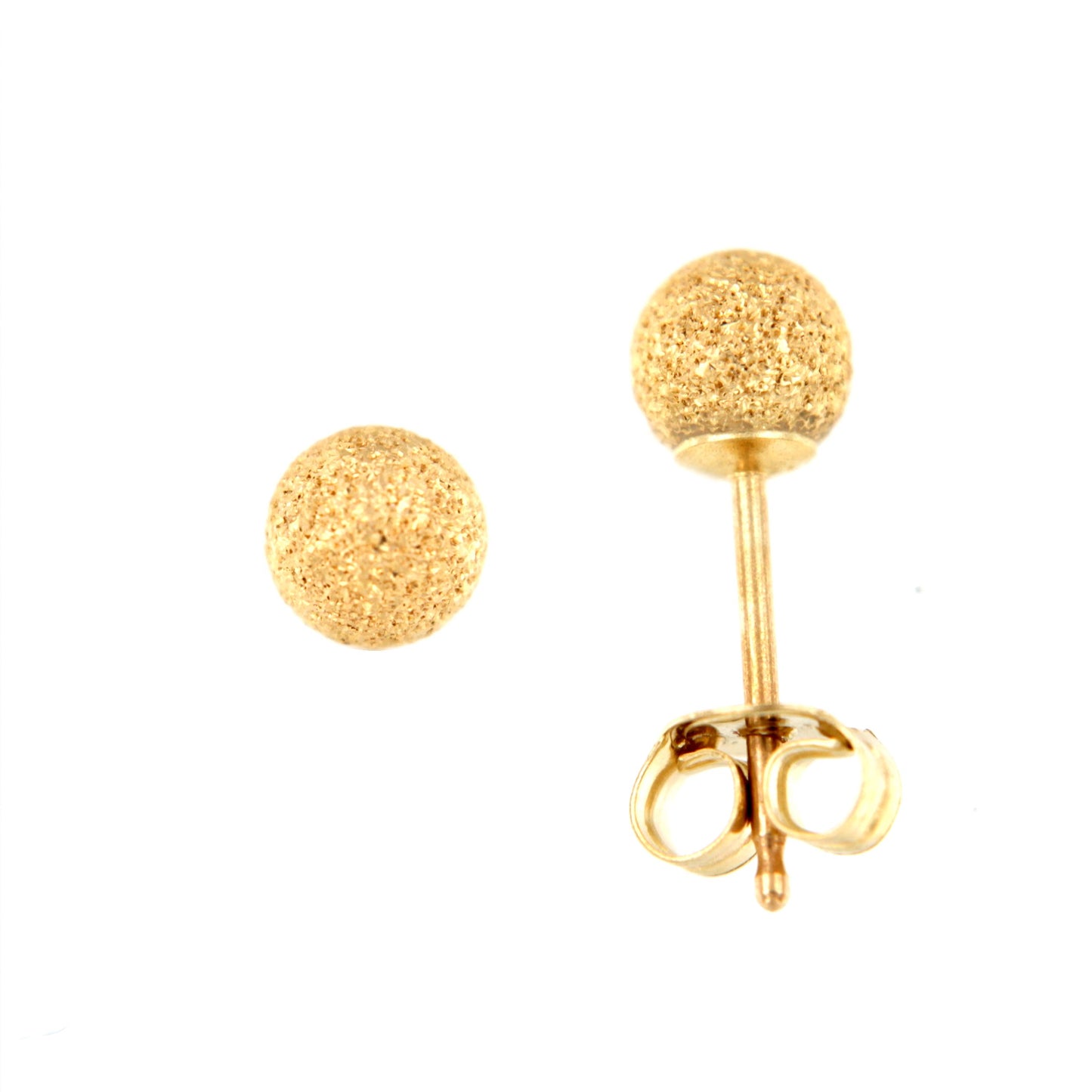 Pendientes oro Bola Láser 4 mm (Oro 9K)