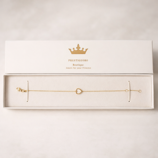 Pulsera oro Corazón Nácar (Oro 9K)