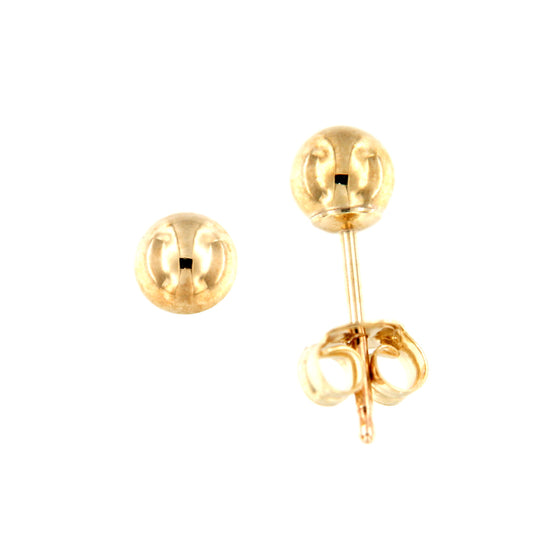 Par de Pendientes Bola 4 mm (Oro 18K)