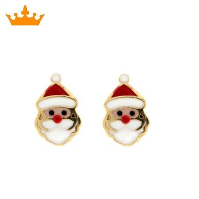 Par de Pendientes Papá Noel (Oro 18K)